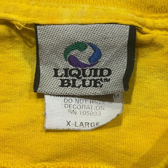 Vintage 90s Liquid Blue Notre Dame Semi Tie-Dye Single Stitch Made USA Men's XL - Picture 4 of 8